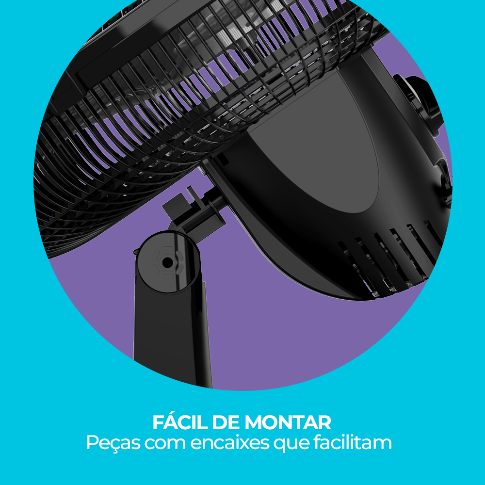 Ventilador de Mesa Cadence 140W 6 pás 40cm Turbo VTR 410