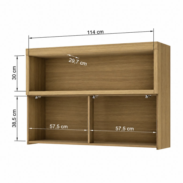 Armário Aéreo Com Vidro Reflecta 120cm Marquesa Nesher