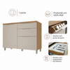 Balcão de Cozinha 120cm 1 Porta 3 Gavetas Marquesa Nesher