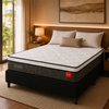 Cama Box Casal (Colchão + Base) 138x188 Molas Ensacadas Bless Reconflex