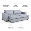 Conjunto de Sofá 3x2 Lugares Milano Design
