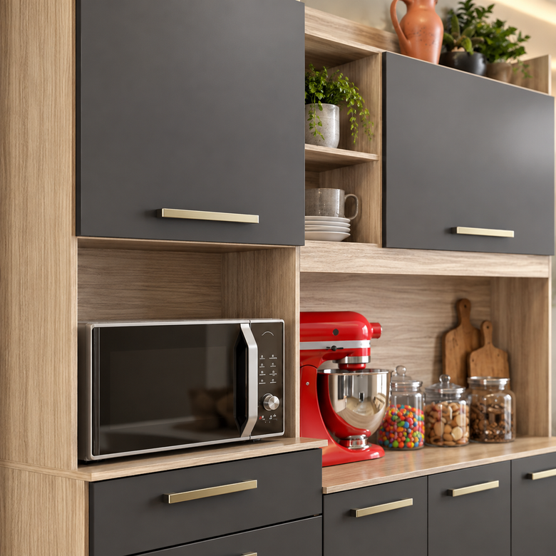 Cozinha Compacta 6 Portas 2 Gavetas Select Demóbile