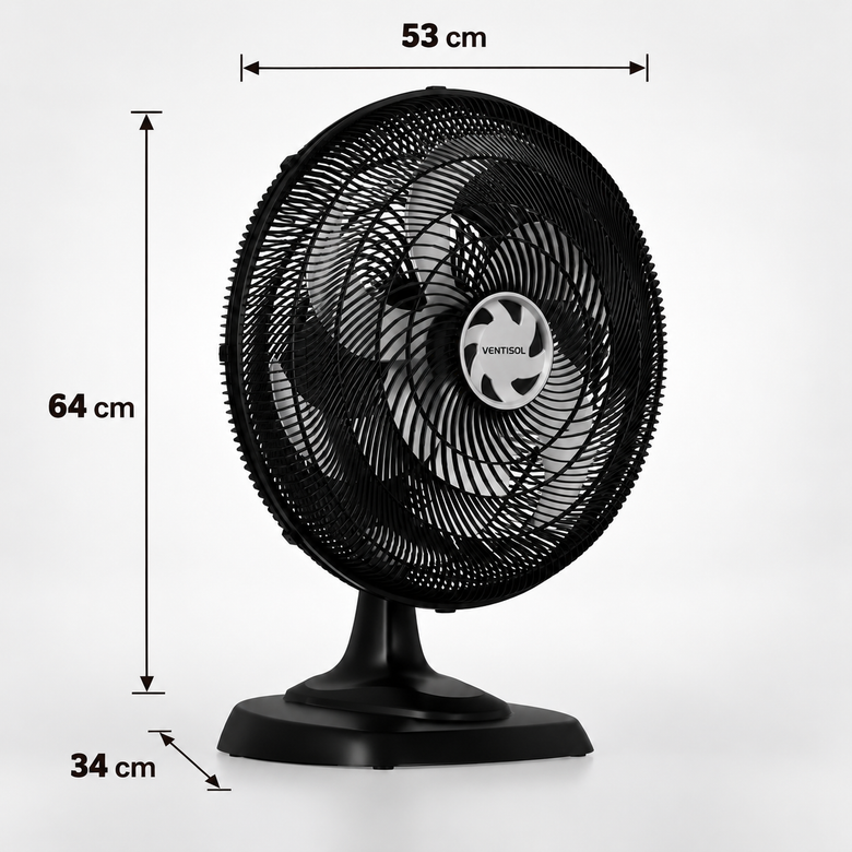 Ventilador De Mesa Ventisol Turbo 6 Pás 50cm