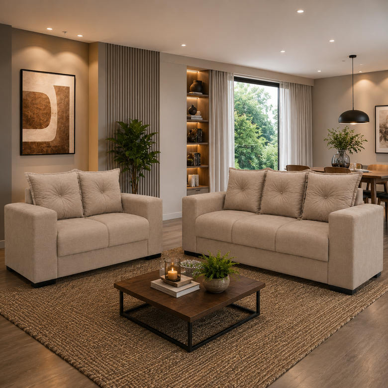 Conjunto de Sofá 3x2 Lugares Santa Catarina Bacetto