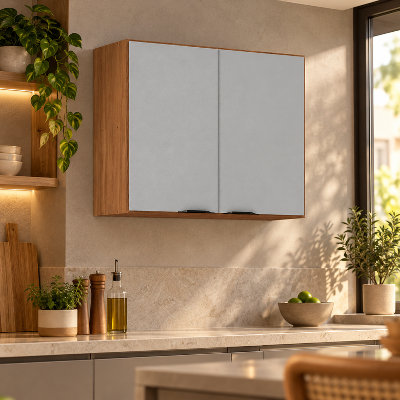 Armário Aéreo 80cm 2 Portas Firenze Demóbile