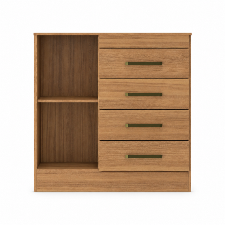 Cômoda Com 4 Gavetas 1 Porta Montevideu Demóbile