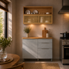 Cozinha Compacta 100% MDF 2 Portas 3 Gavetas Marquesa Nesher