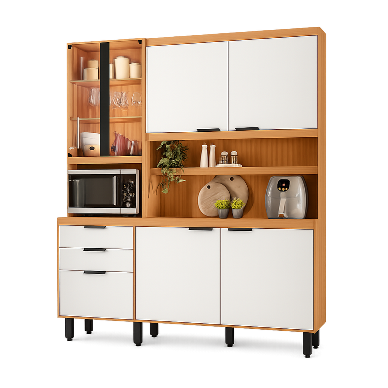 Cozinha Compacta 7 Portas 2 Gavetas Murano Poliman