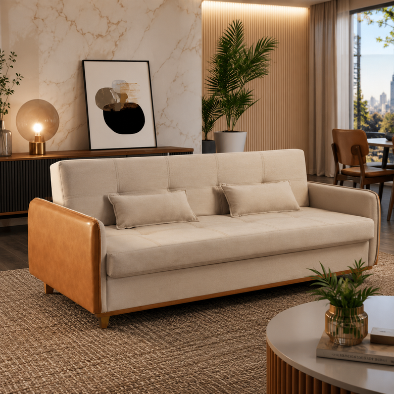 Sofá Cama Com Baú 3 em 1 D26 205x92 Ipanema Luxury