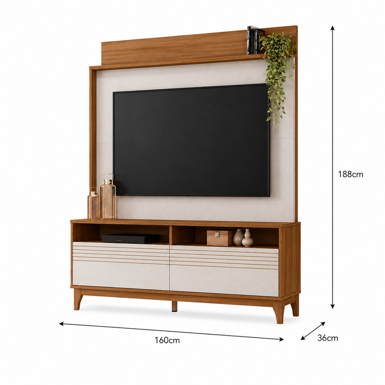 Estante Home Para TV até 70" 2 Portas NT1300 Notável Móveis