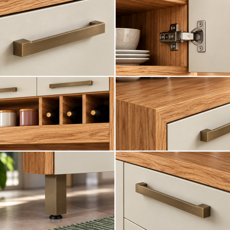 Cozinha Compacta 100% MDF 8 Portas 2 Gavetas Carbenet Prime Ronipa