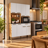 Cozinha Compacta 100% MDF 8 Portas 1 Gaveta Tannat Ronipa