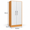 Kit 2 Armários Multiuso 2 Portas 130x51cm MTU 040 Rei Móveis