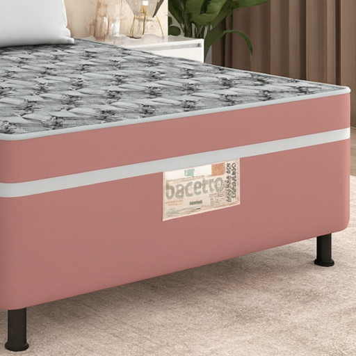 Cama Box Conjugada Viúva 128x42cm Star Pink Bacetto