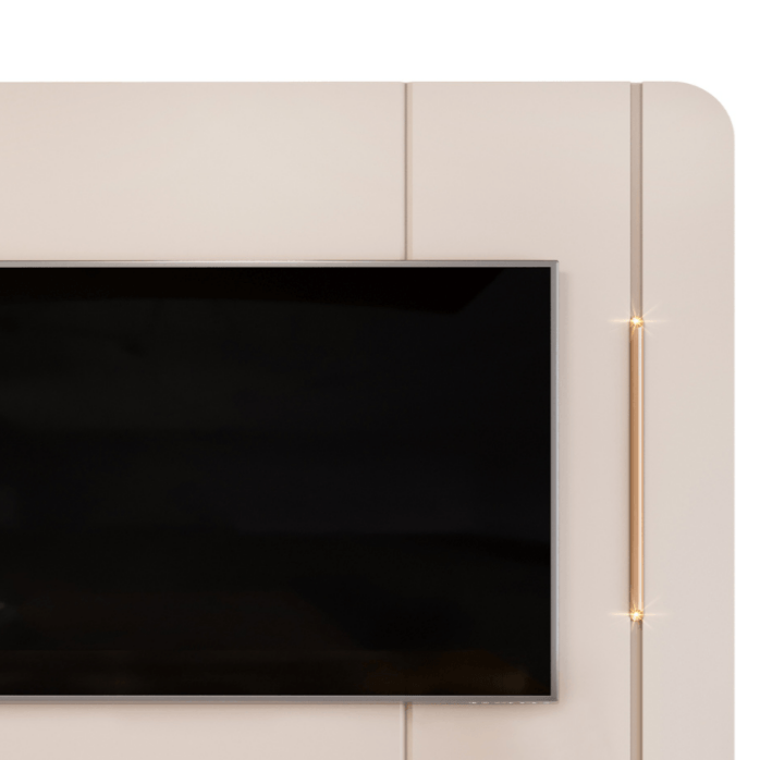 Painel Para TV até 65" MDF Luminárias de LED Adele DJ Móveis