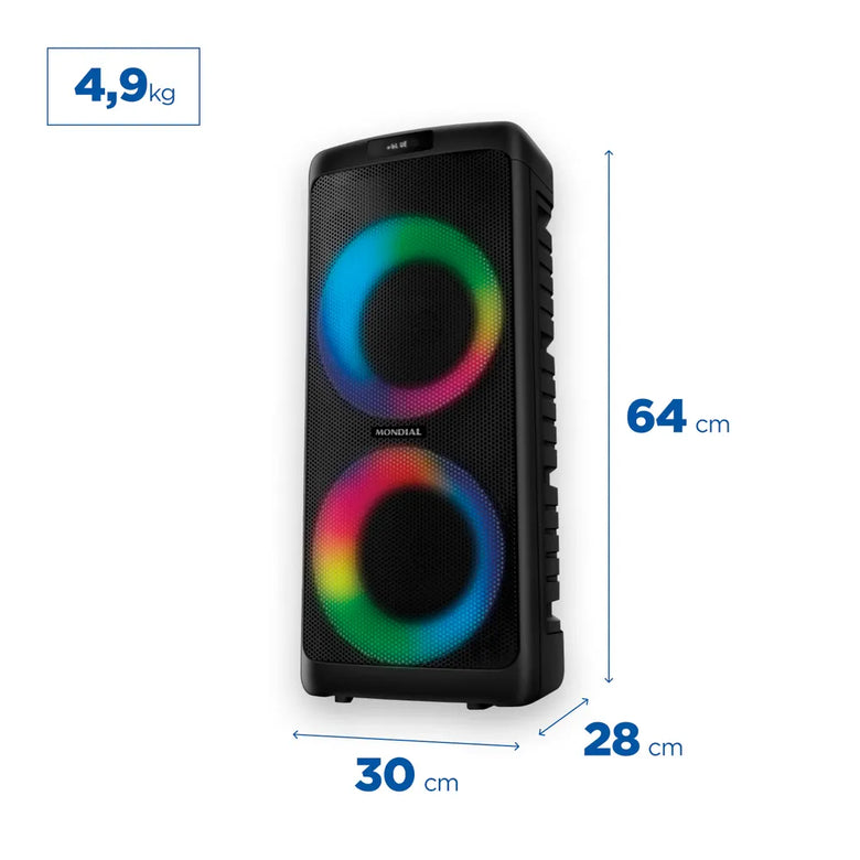 Caixa de Som Party Box Mondial Bivolt PBX-600-A
