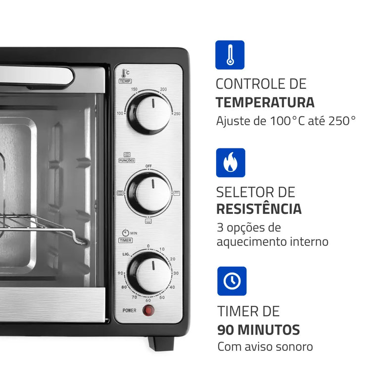 Forno Elétrico 52L 1800W FRN-52 Mondial