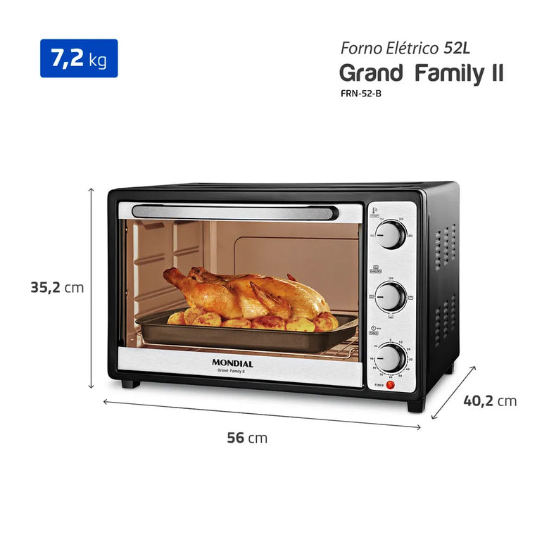Forno Elétrico 52L 1800W FRN-52 Mondial
