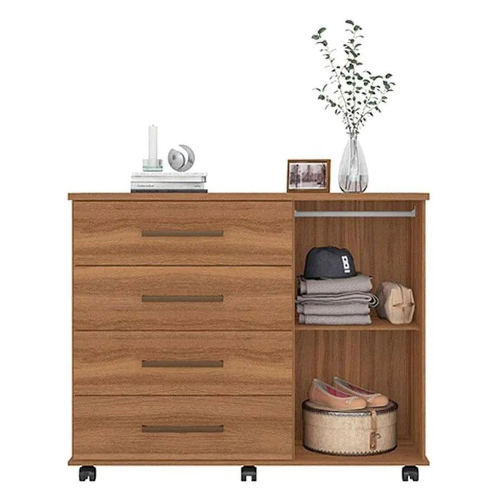 Cômoda 4 Gavetas 1 Porta Flora Demóbile