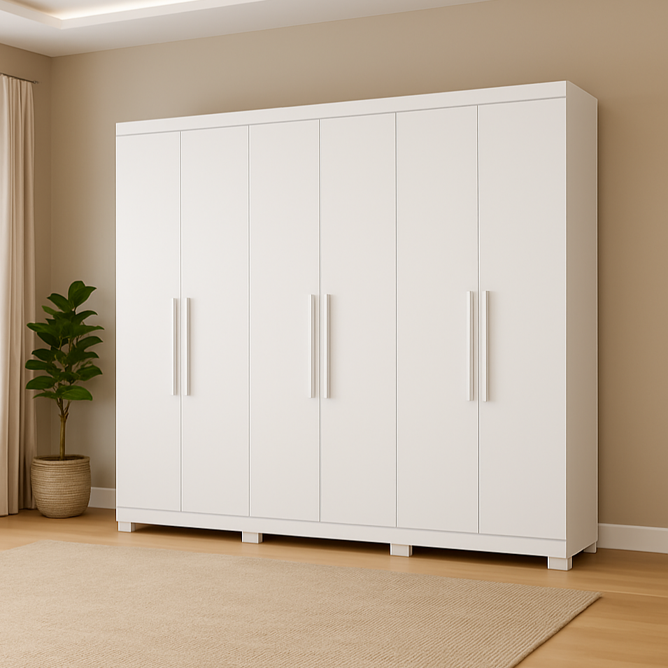 Guarda Roupa Casal 6 Portas 2 Gavetas Sergipe Bianchi