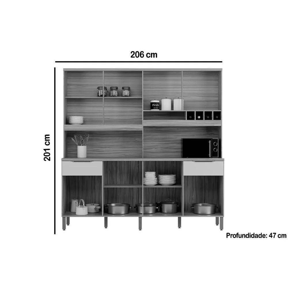 Cozinha Compacta 8 Portas 2 Gavetas Concord Ronipa