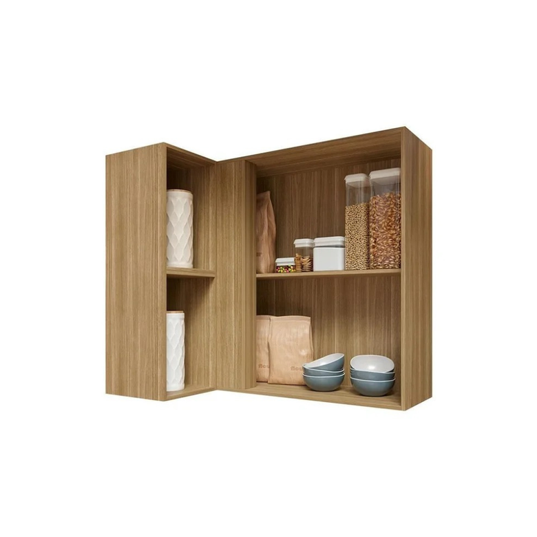 Armário Aéreo de Canto Reto 1 Porta 90cm Art Kits Paraná