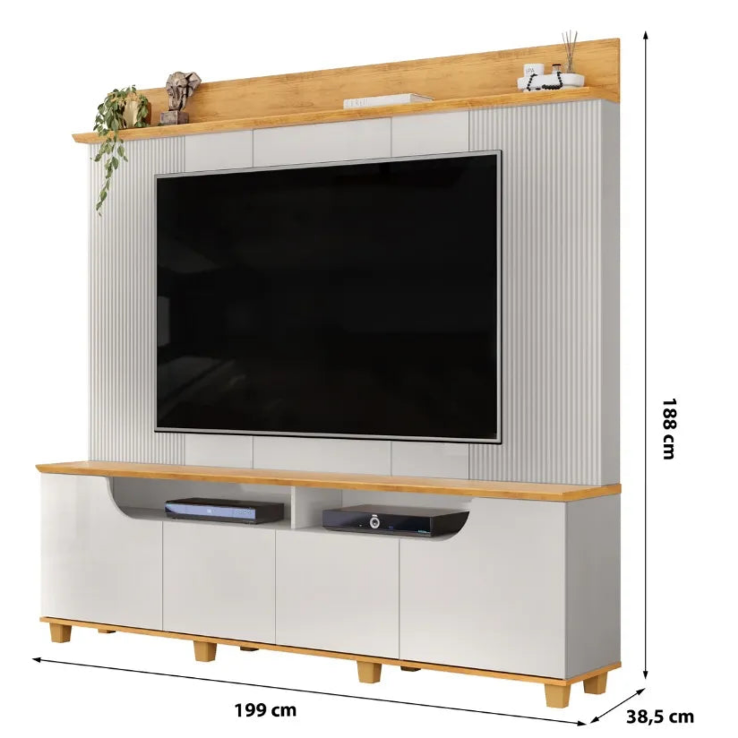 Home Para Tv de até 75" Polegadas Chanfrado Gama Dj Móveis