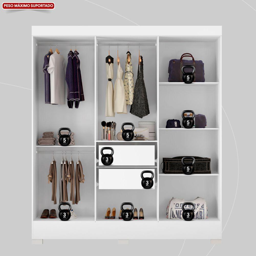 Guarda Roupa Casal 6 Portas 2 Gavetas Verso Demóbile