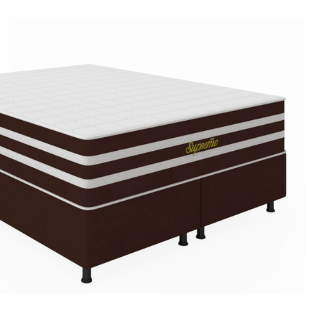 Cama Box Queen (Colchão + Base) 158x66 Supremo Bacetto