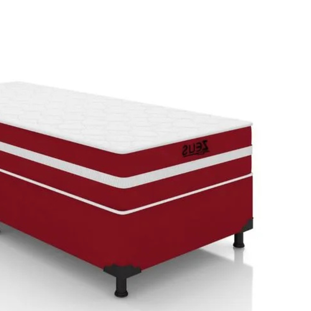 Cama Box Solteiro Zeus (Colchão + Base) 88x188 Molas Ensacadas Bacetto