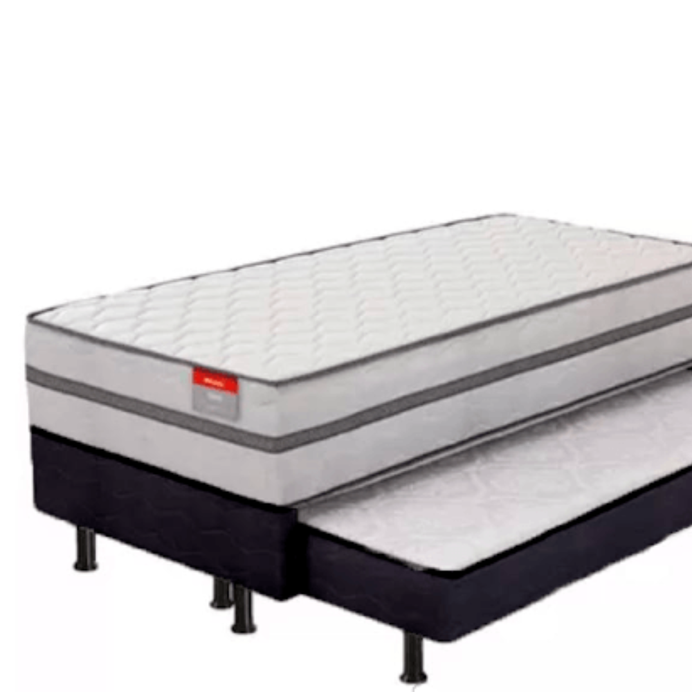 Cama Box Solteiro Conjugada Pillow Com Auxiliar Double 88x188 Reconflex
