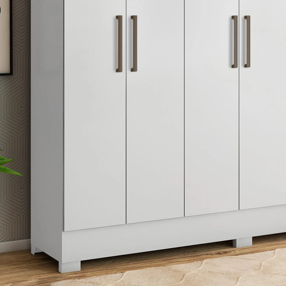 Guarda-Roupa Casal 6 Portas 3 gavetas Prático Demóbile
