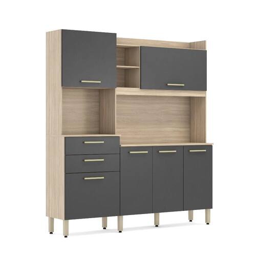 Cozinha Compacta 6 Portas 2 Gavetas Select Demóbile