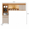 Cozinha Modulada 3 Peças 4 Portas 1 Gaveta Realeza Premium Nesher