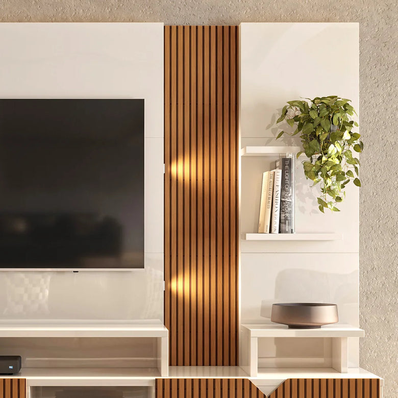 Home para Tv até 55 Polegadas Impressão Ripada Cross Lukaliam Móveis