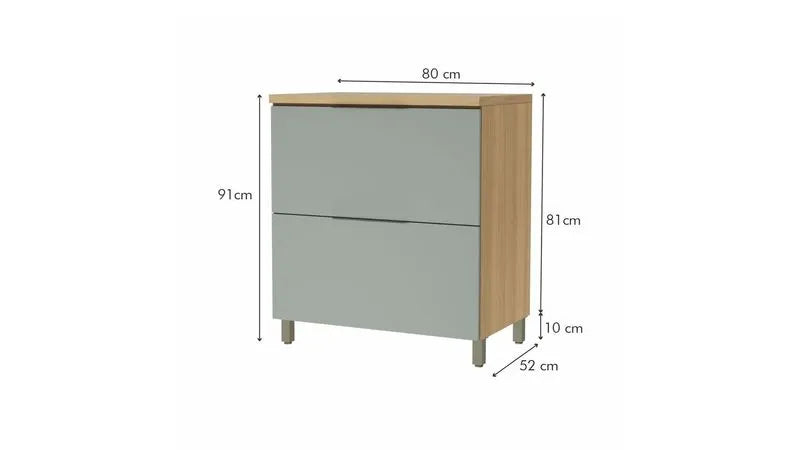 Balcão 1 Porta Basculante 1 Gaveta 80Cm MDF Marquesa Nesher