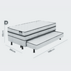 Cama Box Solteiro Conjugada Pillow Com Auxiliar Double 88x188 Reconflex