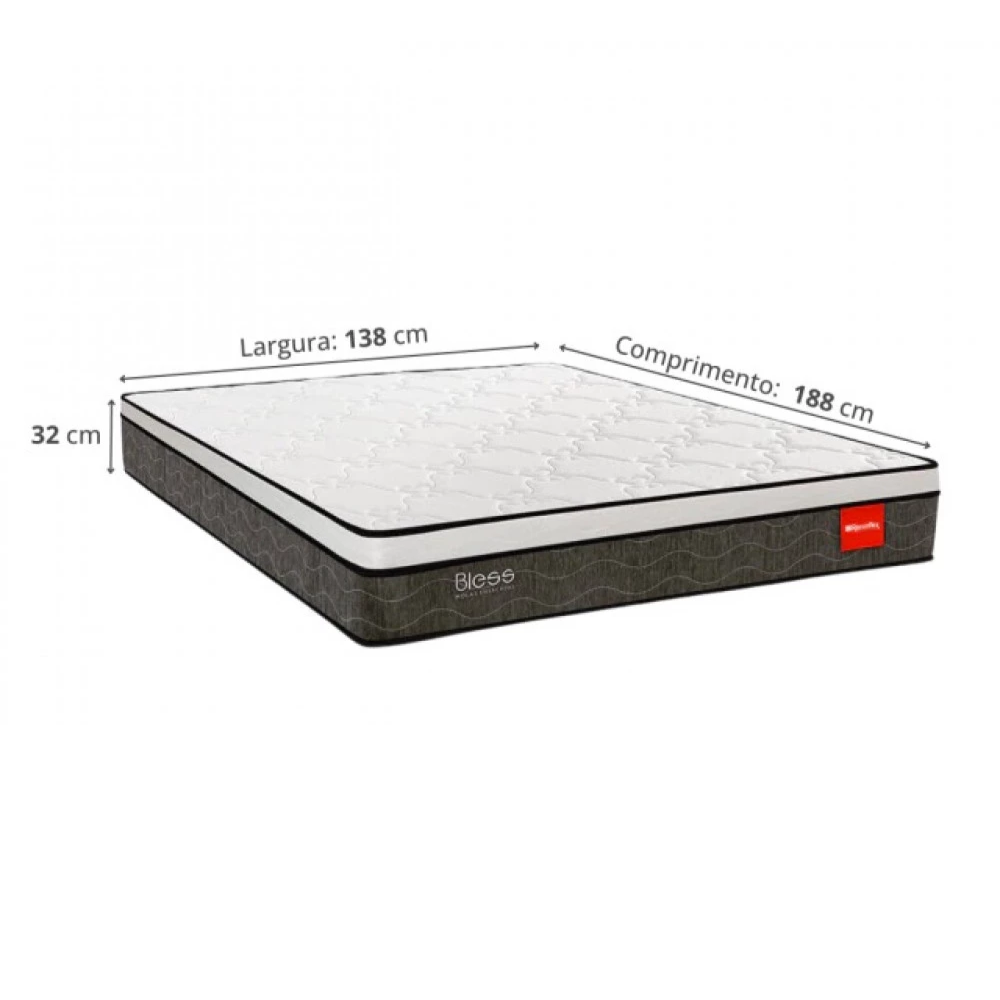 Colchão Casal D28 188X138cm Bless Reconflex