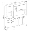 Cozinha Compacta 6 Portas 2 Gavetas Select Demóbile
