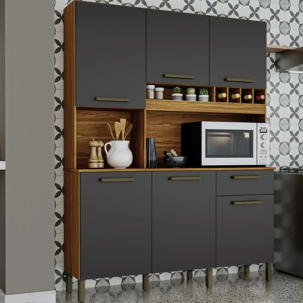 Cozinha Compacta 6 Portas 1 Gaveta Pinot Ronipa