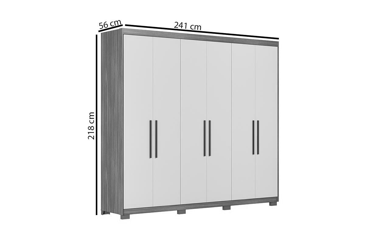 Guarda-Roupa Casal 6 Portas 4 Gavetas Venice  Demóbile