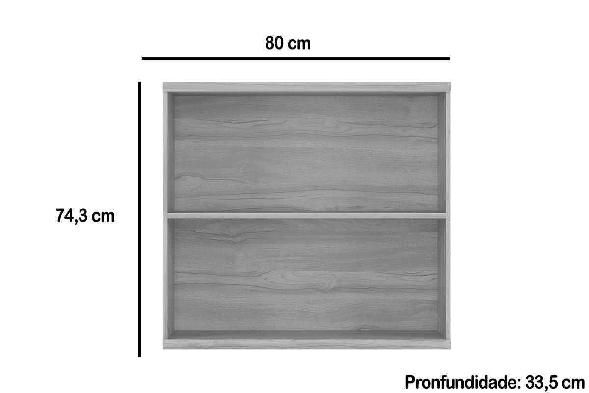 Armário Aéreo de Cozinha 2 Portas 80 Cm Sauvignon Ronipa
