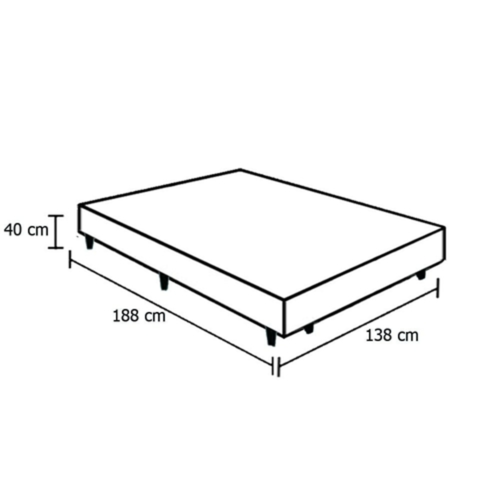 Base Para Cama Box Casal Universal 138x30cm Corino Baflex
