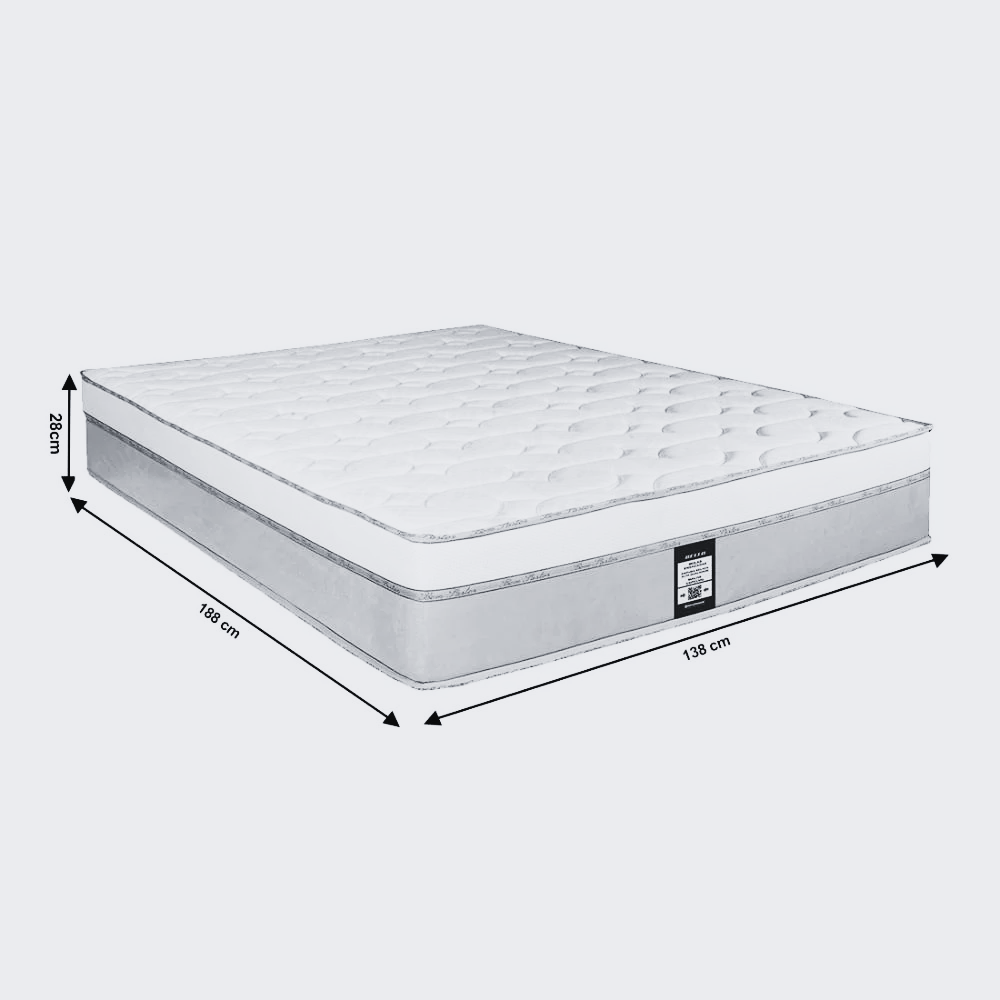 Colchão Casal 138 Cm D33 Placa EPS Gold 133 Reconflex