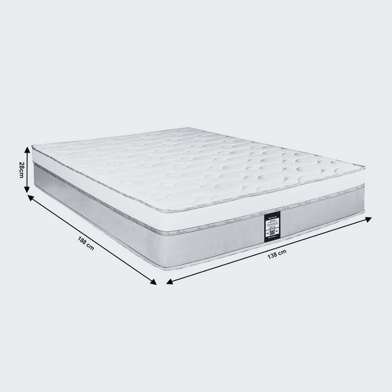 Colchão Casal 138 Cm D33 Placa EPS Gold 133 Reconflex
