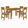 Mesa de Jantar Bellagio Retangular 108cm Poliman Com 4 Cadeiras Karla Indekes