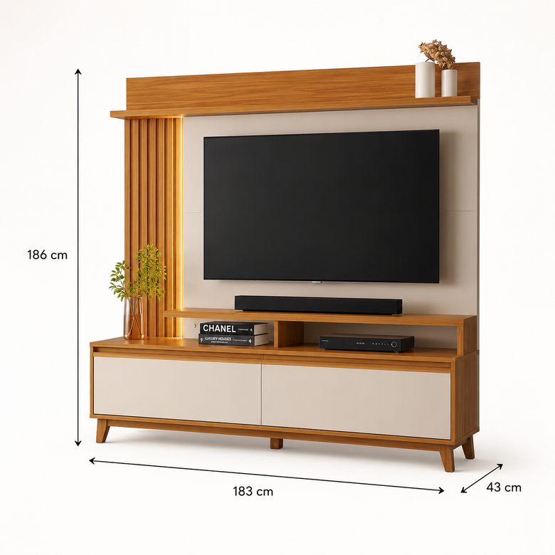 Home Para TV Até 60" NT 1400 Ripado Notável
