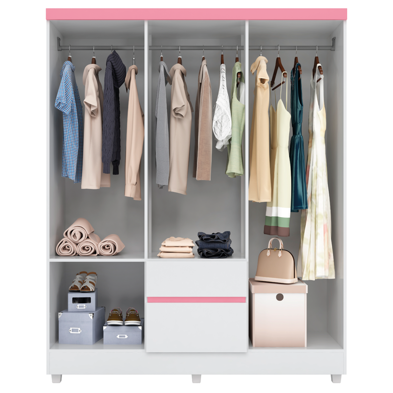 Guarda-Roupa Casal 6 Portas 2 Gavetas Flash Demóbile