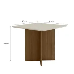 Conjunto Mesa de Jantar 90cm Helo com 4 Cadeiras Linea Poliman