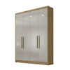 Guarda Roupa Solteiro 4 Portas 3 Gavetas MDF Moderni Plus Novo Horizonte